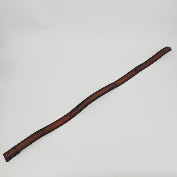 Stetson Country Handtooled Brown Leather Snap-On Western Belt Men's 38 - Picture 6 of 13